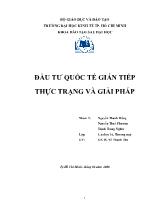 Đầu tư quốc tế gián tiếp thực trạng và giải pháp