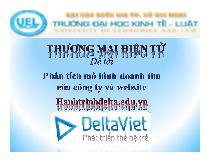 Đề án Phân tích mô hình doanh thu của công ty và website
