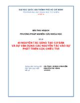 Đề tài 40 nguyên tắc sáng tạo cơ bản và sự vận dụng các nguyên tắc vào sự phát triển của chiếc tivi