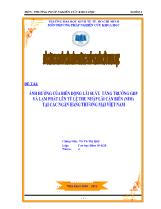Đề tài Ảnh hưởng của biến động lãi suất, tăng trưởng GDP và lạm phát lên tỷ kệ thu nhập lãi cận biên (nim) tại các ngân hàng thương mại Việt Nam