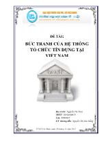 Đề tài Bức tranh của hệ thống tổ chức tín dụng tại Việt Nam