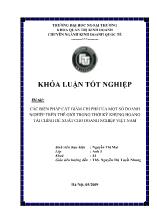 Đề tài Các biện pháp cắt gi ảm chi phí của một số doanh nghiệp trên thế giới trong thời kỳ khủng hoảng tài chính đề xuất cho doanh nghiệp Việt Nam