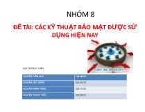 Đề tài Các kỹ thuật bảo mật được sử dụng hiện nay