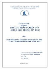 Đề tài Các nguyên tắc sáng tạo khoa học và ứng dụng trong ngôn ngữ lập trình java