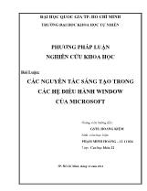Đề tài Các nguyên tắc sáng tạo trong các hệ điều hành window của microsoft