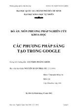 Đề tài Các phương pháp sáng tạo trong google