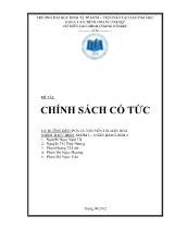 Đề tài Chính sách cổ tức