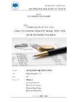 Đề tài Chính sách cổ tức của công ty cổ phần niêm yết trong thực tiễn dưới tác động của thuế