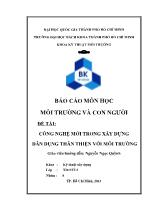 Đề tài Công nghệ mới trong xây dựng dân dụng thân thiện với môi trường