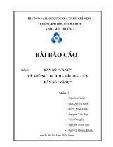 Đề tài Dân số “vàng” và những lợi ích – tác hại của dân số “vàng”