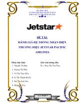 Đề tài Đánh giá hệ thống nhận diện thương hiệu jetstar pacific airlines