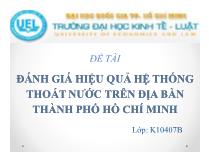 Đề tài Đánh giá hiệu quả hệ thống thoát nước trên địa bàn thành phố Hồ Chí Minh