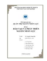 Đề tài Đào tạo và phát triển nguồn nhân lực