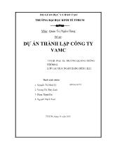 Đề tài Dự án thành lập công ty vamc