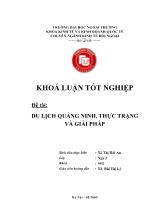 Đề tài Du lịch Quảng Ninh, thực trạng và giải pháp