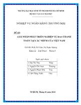 Đề tài Giải pháp phát triển nghiệp vụ bao thanh toán tại các ngân hàng thương mại của Việt Nam