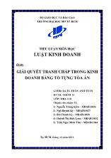 Đề tài Giải quyết tranh chấp trong kinh doanh bằng tố tụng tòa án