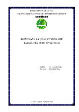 Đề tài Hiện trạng và quản lý tổng hợp tài nguyên nước ở Việt Nam