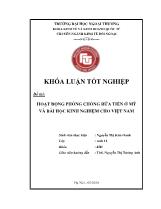 Đề tài Hoạt động phòng chống rửa tiền ở mỹ và bài học kinh nghiệm cho Việt Nam