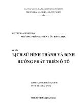 Đề tài Lịch sử hình thành và định hướng phát triển ô tô