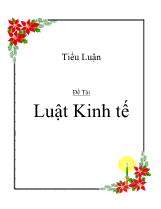 Đề tài Luật kinh tế