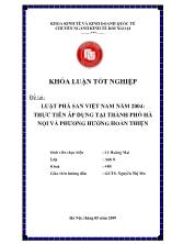 Đề tài Luật phá sản Việt Nam năm 2004: thực tiễn áp dụng tại thành phố Hà Nội và phương hướng hoàn thiện