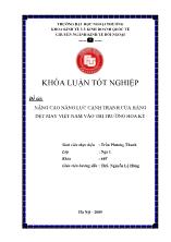 Đề tài Nâng cao năng lực cạnh tranh của hàng dệt may Việt Nam vào thị trường Hoa Kỳ