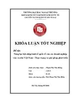 Đề tài Năng lực hội nhập kinh tế quốc tế của các doanh nghiệp vừa và nhỏ Việt Nam - Thực trạng và giải pháp phát triển