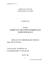 Đề tài Nghiên cứu chuẩn kết nối không dây zigbee/ieee 802.15.4