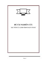 Đề tài Nghiên cứu đặc tích của lipid trong hạt có dầu