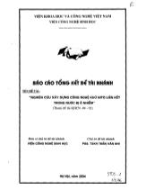 Đề tài Nghiên cứu xây dựng công nghệ khử Nitơ liên kết trong nước bị ô nhiễm