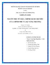 Đề tài Nguồn thu từ dầu, chính sách chi tiêu của chính phủ và sự tăng trưởng