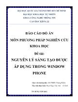 Đề tài Nguyên lý sáng tạo đựợc áp dụng trong window phone
