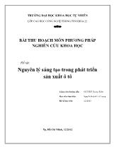Đề tài Nguyên lý sáng tạo trong phát triển sản xuất ô tô
