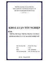 Đề tài Những nét đặc trưng trong văn hoá kinh doanh của các doanh nghiệp mỹ