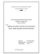 Đề tài Những nguyên lý sáng tạo ứng dụng phát triển hệ điều hành windows