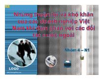 Đề tài Những thuận lợi và khó khăn của các doanh nghiệp Việt Nam khi đàm phán với các đối tác nước ngoài