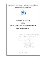 Đề tài Phân tích báo cáo tài chính acb giai đoạn 2008 - 2012