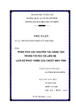 Đề tài Phân tích các nguyên tắc sáng tạo trong tin học và liên hệ