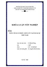 Đề tài Phân tích cổ phiếu niêm yết ngành dược Việt Nam