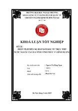 Đề tài Phân tích mức độ hấp dẫn đầu tư trực tiếp nước ngoài vào hai tỉnh Vĩnh Phúc và Bình Dương