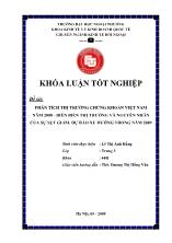 Đề tài Phân tích thị trường chứng khoán Việt Nam năm 2008 - Diễn biến thị trường và nguyên nhân của sự sụt giảm, dự báo xu hướng trong năm 2009