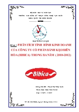 Đề tài Phân tích tình hình kinh doanh của công ty cổ phần bánh kẹo biên hòa (bibica) trong ba năm (2010 - 2012)