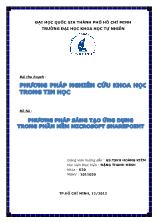 Đề tài Phương pháp sáng tạo ứng dụng trong phần mềm micrrosoft sharepoint