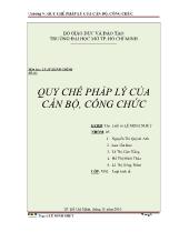 Đề tài Quy chế pháp lý của cán bộ, công chức