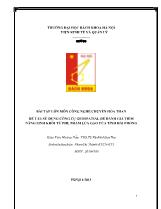 Đề tài Sử dụng công cụ geospatial để đánh giá tiềm năng sinh khối từ phụ phẩm lúa gạo của tỉnh Hải Phòng