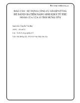 Đề tài Sử dụng công cụ geospattial để đánh giá tiềm năng sinh khối từ phụ phẩm của lúa ở tỉnh Hưng Yên