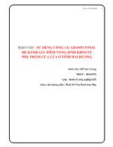 Đề tài Sử dụng công cụ geospattial để đánh giá tiềm năng sinh khối từ phụ phẩm của lúa ở tỉnh Hải Dương