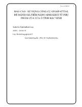 Đề tài Sử dụng công cụ geospattial để đánh giá tiềm năng sinh khối từ phụ phẩm của lúa ở tỉnh Bắc Ninh