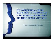 Đề tài Sự vô hiệu hóa, chính sách tiền tệ và hội nhập tài chính toàn cầu